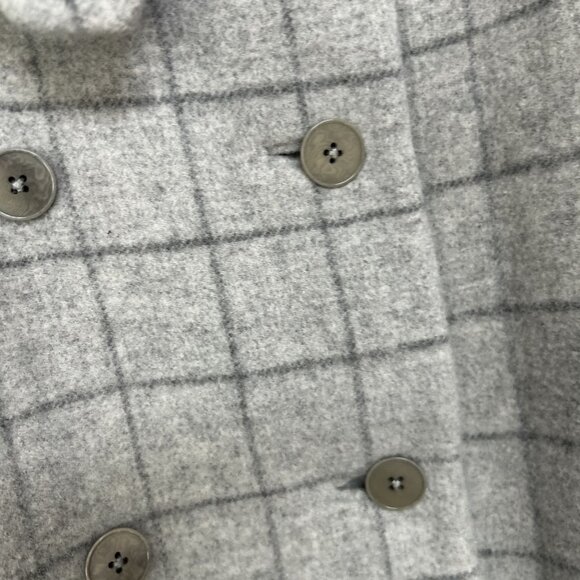 Ralph Lauren Purple Label Jacket Small Gray Double Breasted Trench Widow Pane - Picture 3 of 8